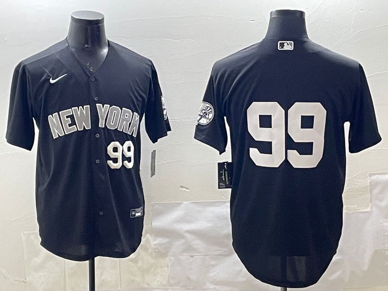 Men New York Yankees #99 No Name Black Game 2025 Nike MLB Jersey style 5->new york yankees->MLB Jersey